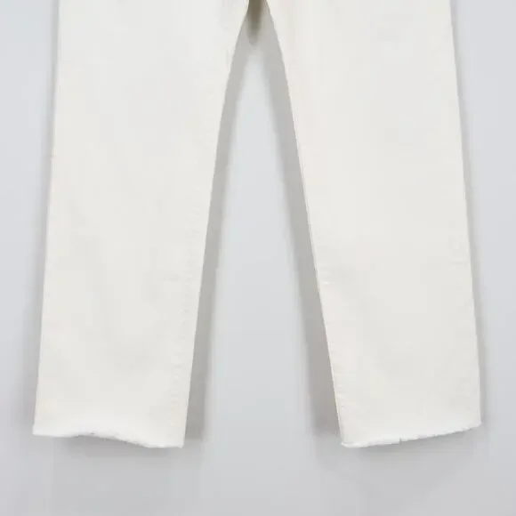Madewell The '90s Straight Crop Jean Tile White Size 26 - Picture 4 of 11